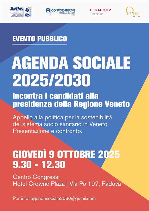 AGENDA SOCIALE 2025/2030: Confcooperative e Terzo Settore incontrano i candidati alla Presidenza...